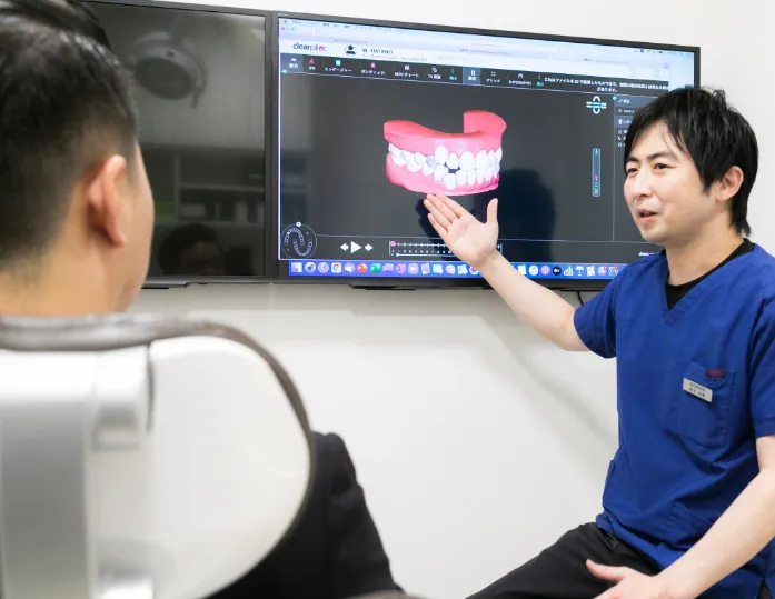 治療前、治療後のシミュレーションができる